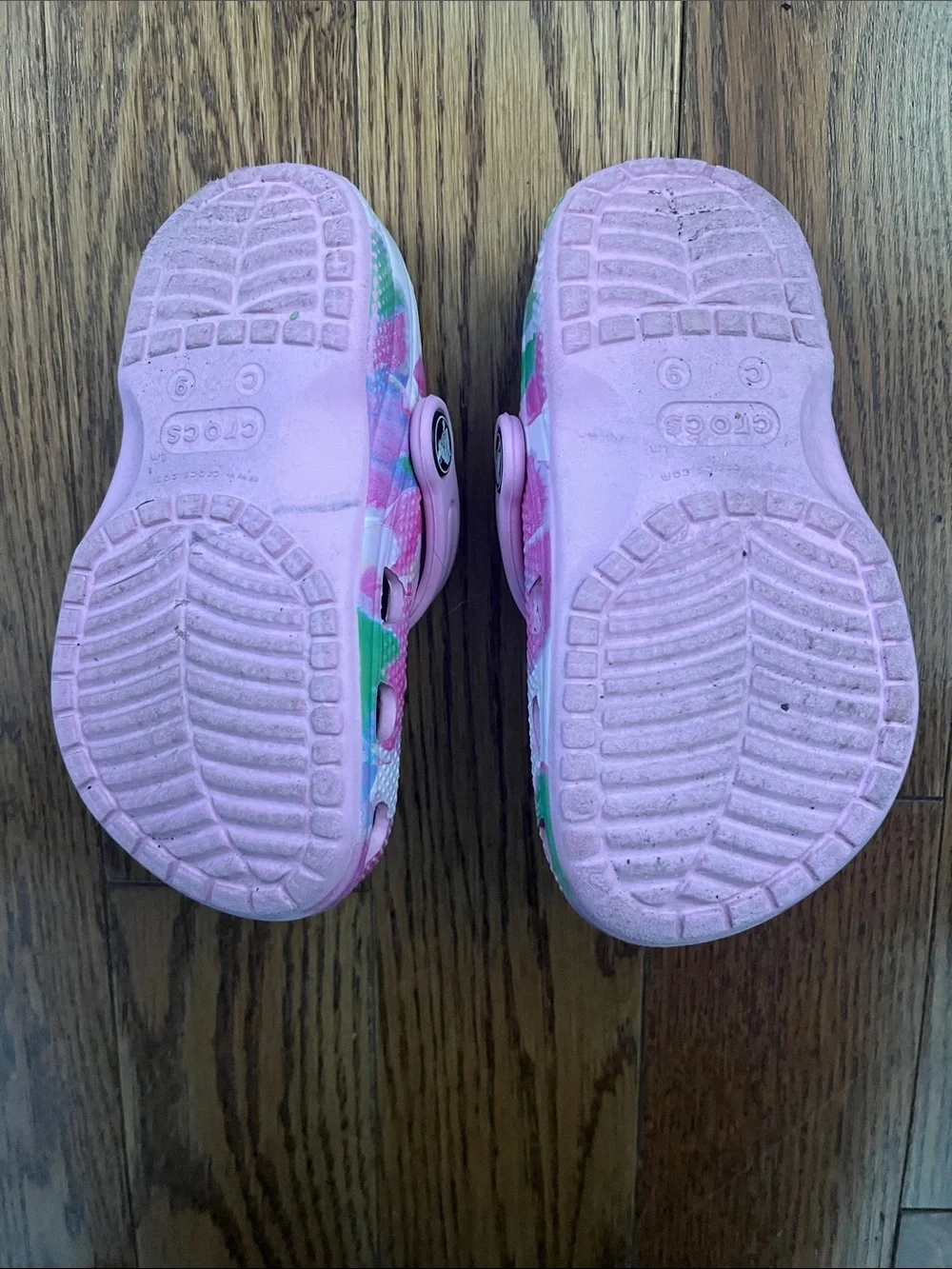 CROCS Kids Pink Floral Water Clogs